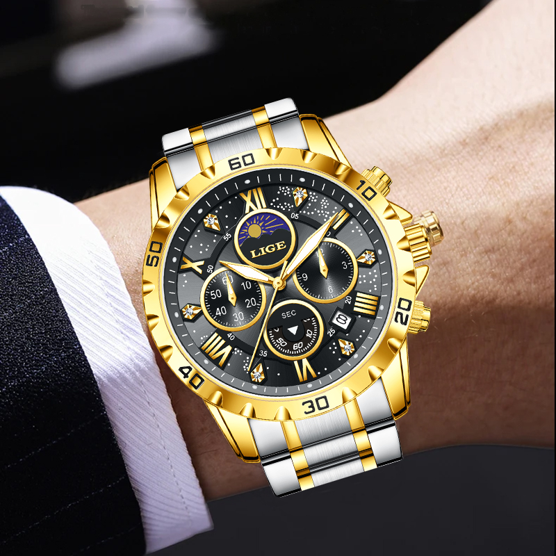 Luxury Watch Brands - ساعة يد رجالية فاخرة من LIGE،
