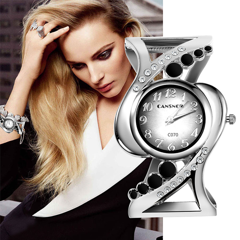 Ladies Luxury Watch - المرأة الإسورة ساعة اليد كريستال السيدات