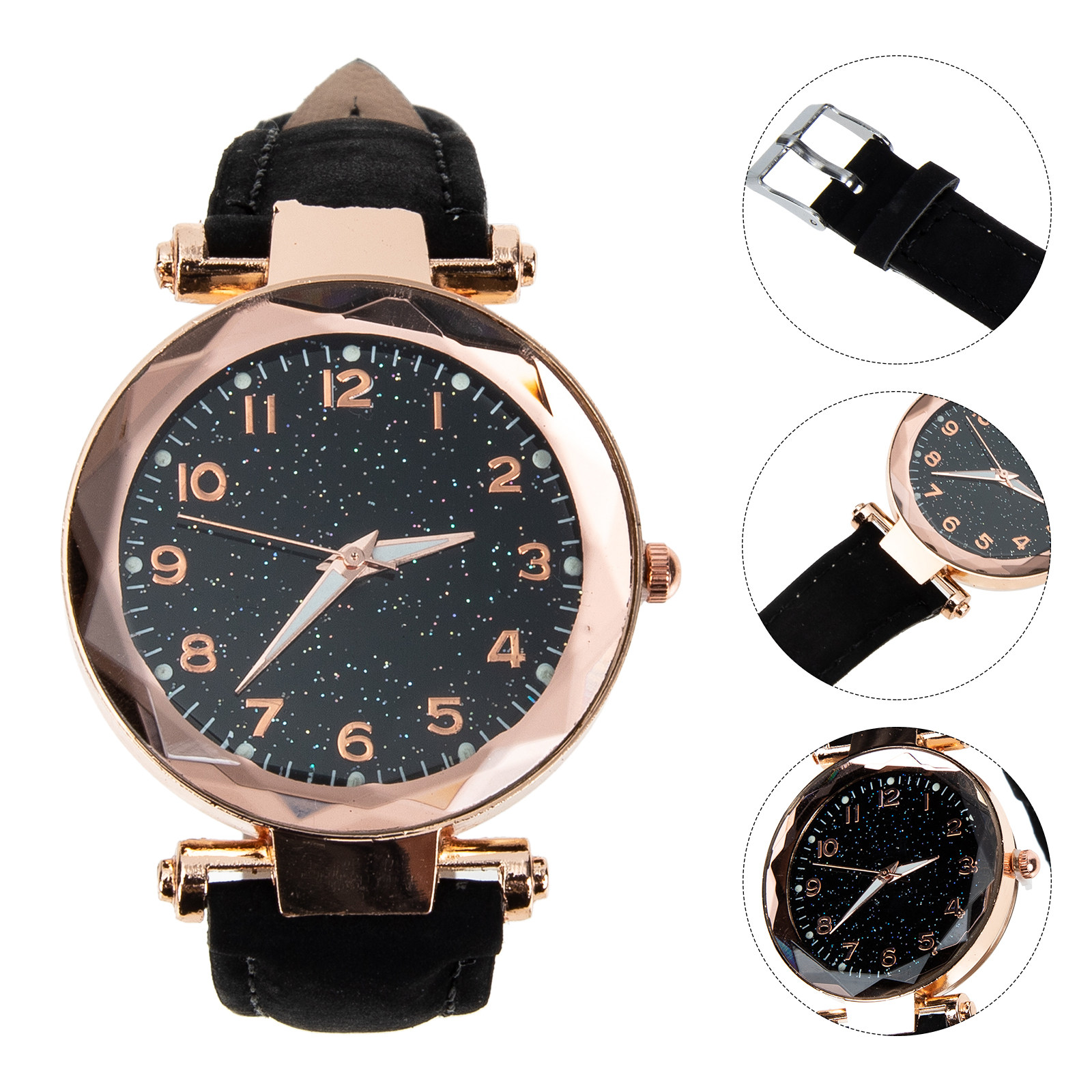 Luxury Watch Events - ساعة يد نسائية كوارتز، تصميم بسيط