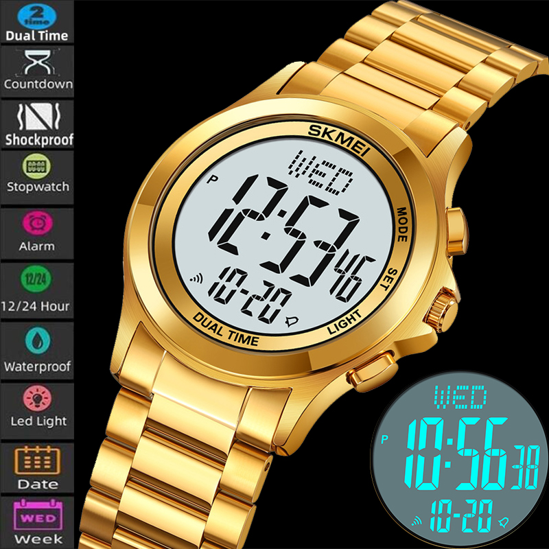 ساعات كرونوجراف Skmei-Men LED  - مراجعة Minute Repeater Watch وسعره