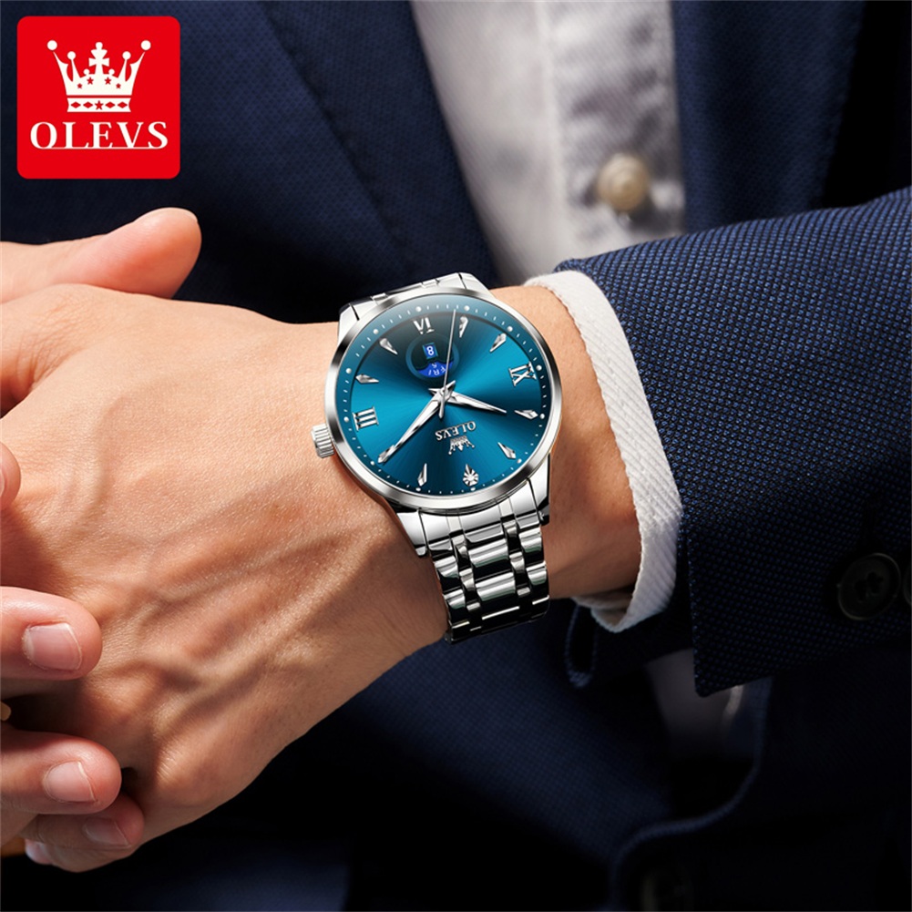 ساعات OLEVS Moon Phase للرجال  - مراجعة Luxury Watch Brands وسعره