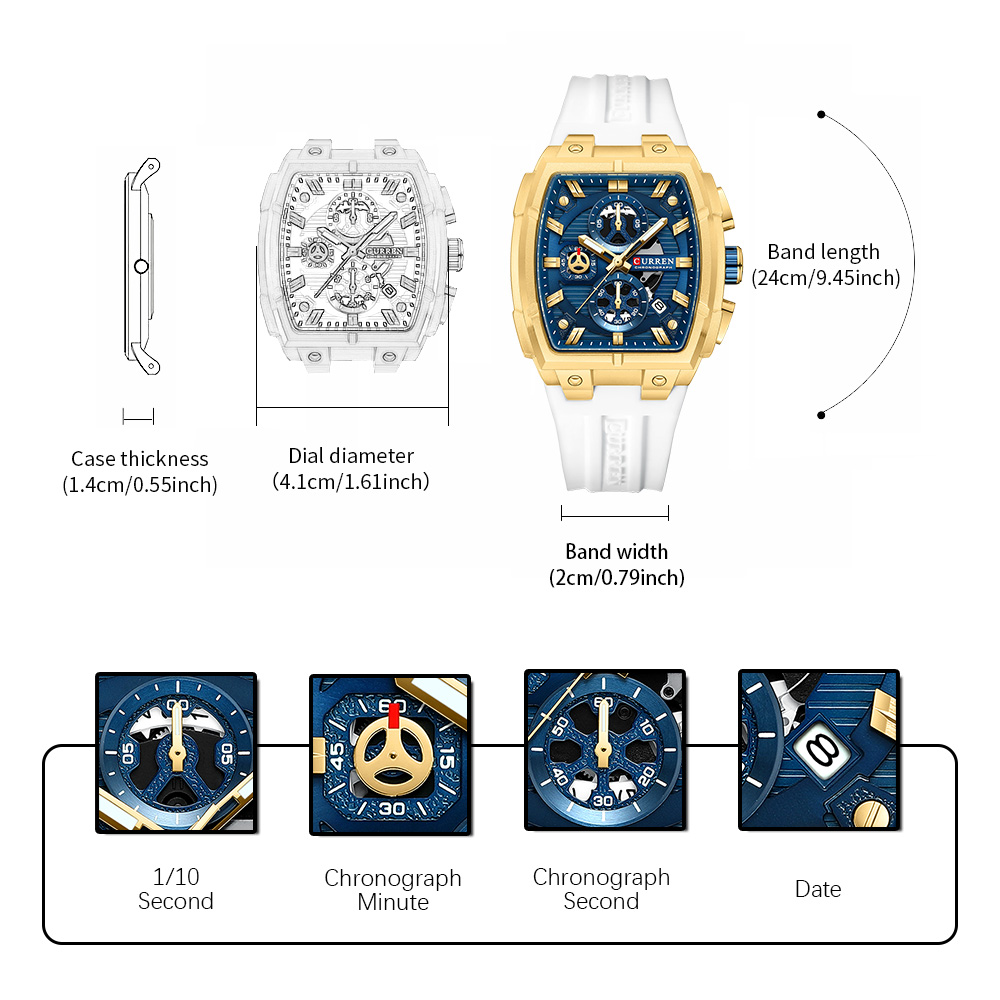ساعة CURREN الفاخرة للرجال، سا - مراجعة Luxury Watch Uk وسعره