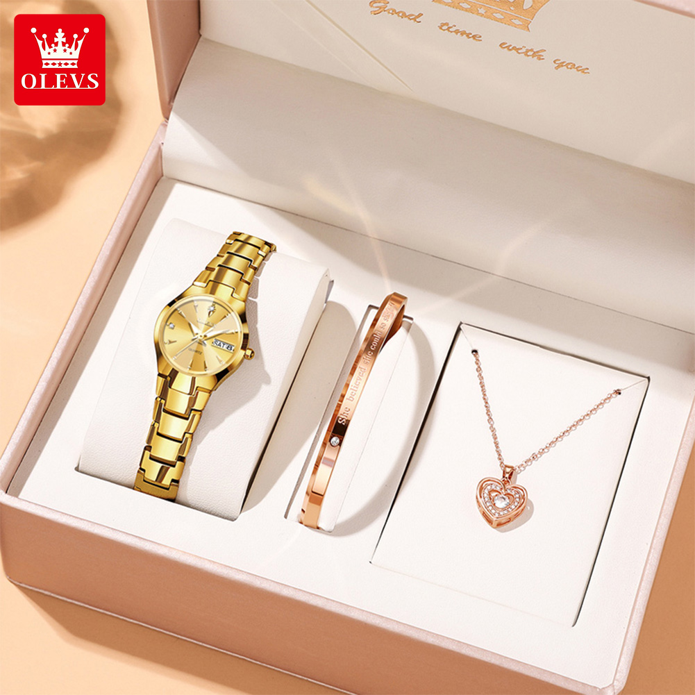 ساعة OLEVS للسيدات 8697 ساعات  - مراجعة Ladies Luxury Watch وسعره