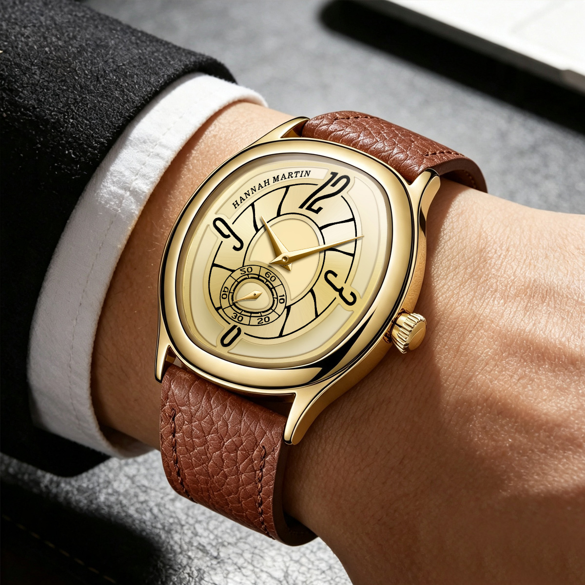 ساعة هانا مارتن أنيقة من الجلد - مراجعة Luxury Watch Brands وسعره