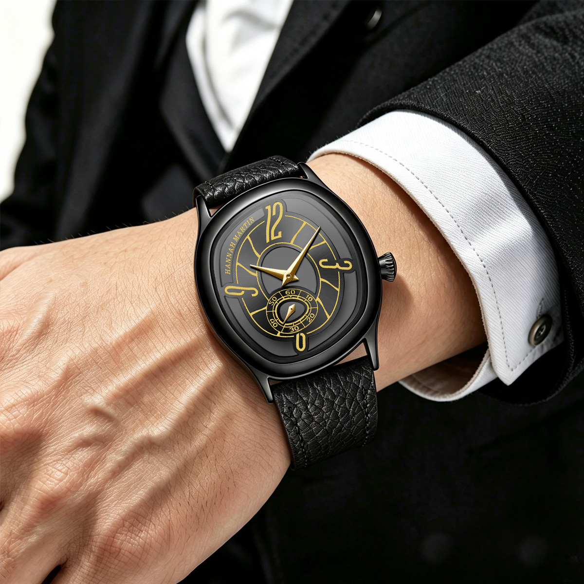 ساعة هانا مارتن أنيقة من الجلد - مراجعة Luxury Watch Brands وسعره