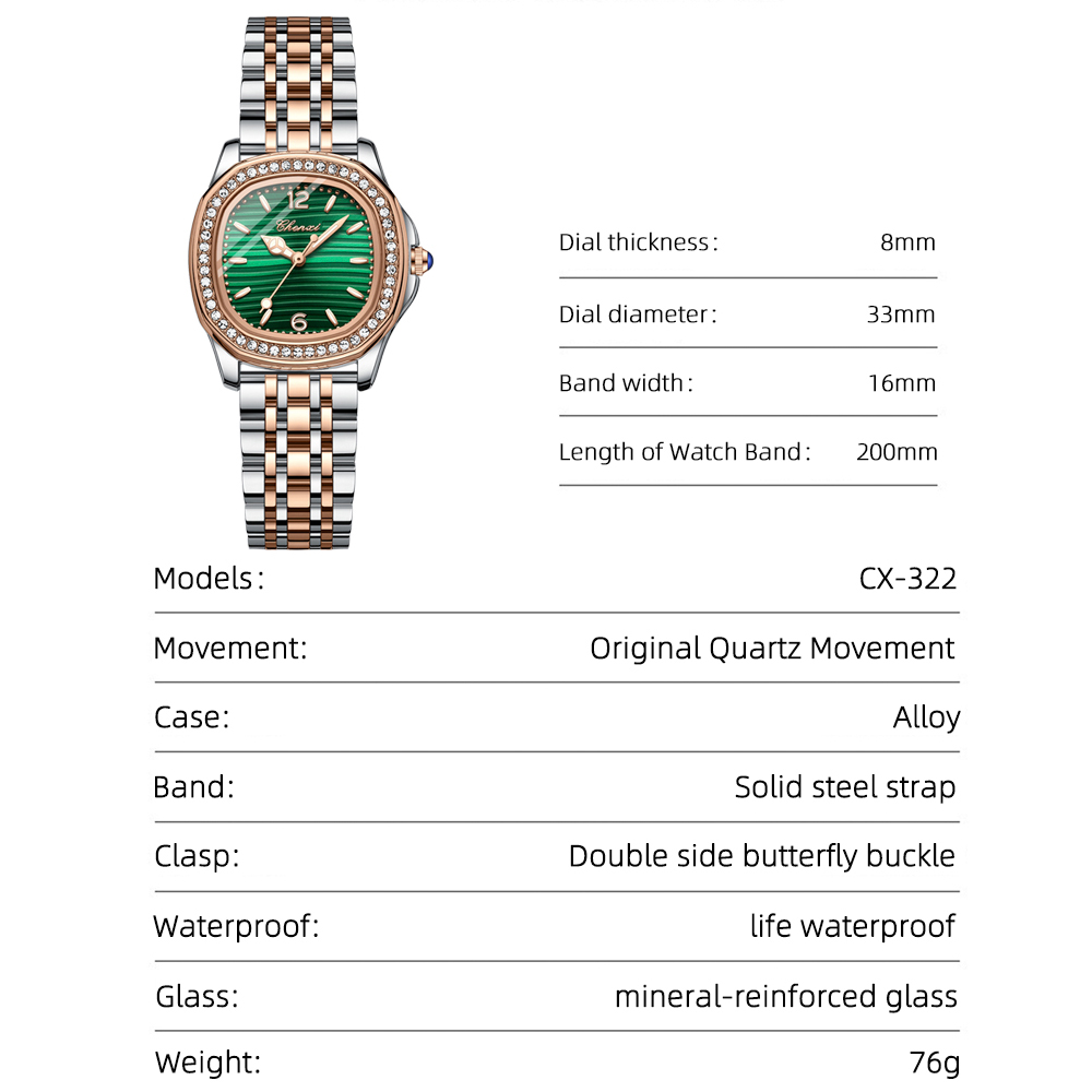 ساعة يد CHENXI أنيقة فاخرة للن - مراجعة Luxury Watch Events وسعره