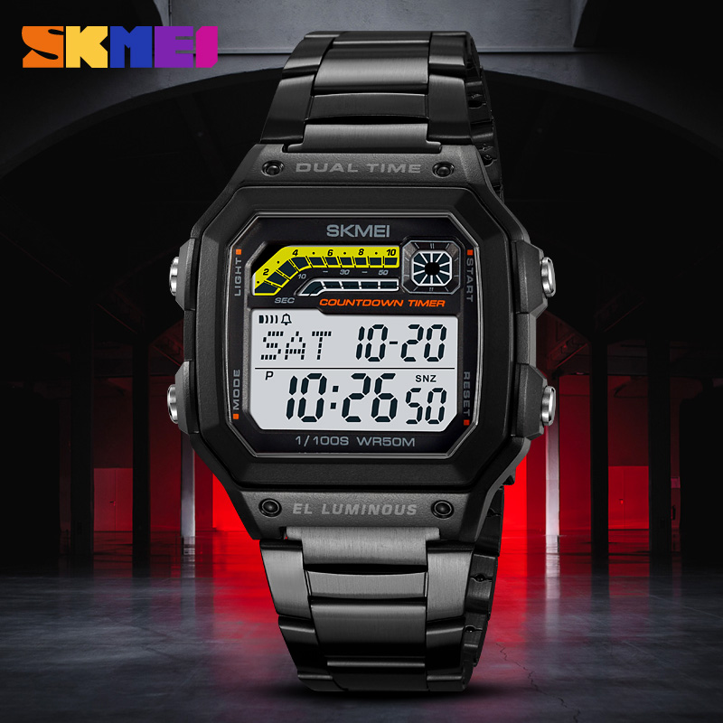 ساعة SKMEI-Men الرقمية الفاخرة - مراجعة Minute Repeater Watch وسعره