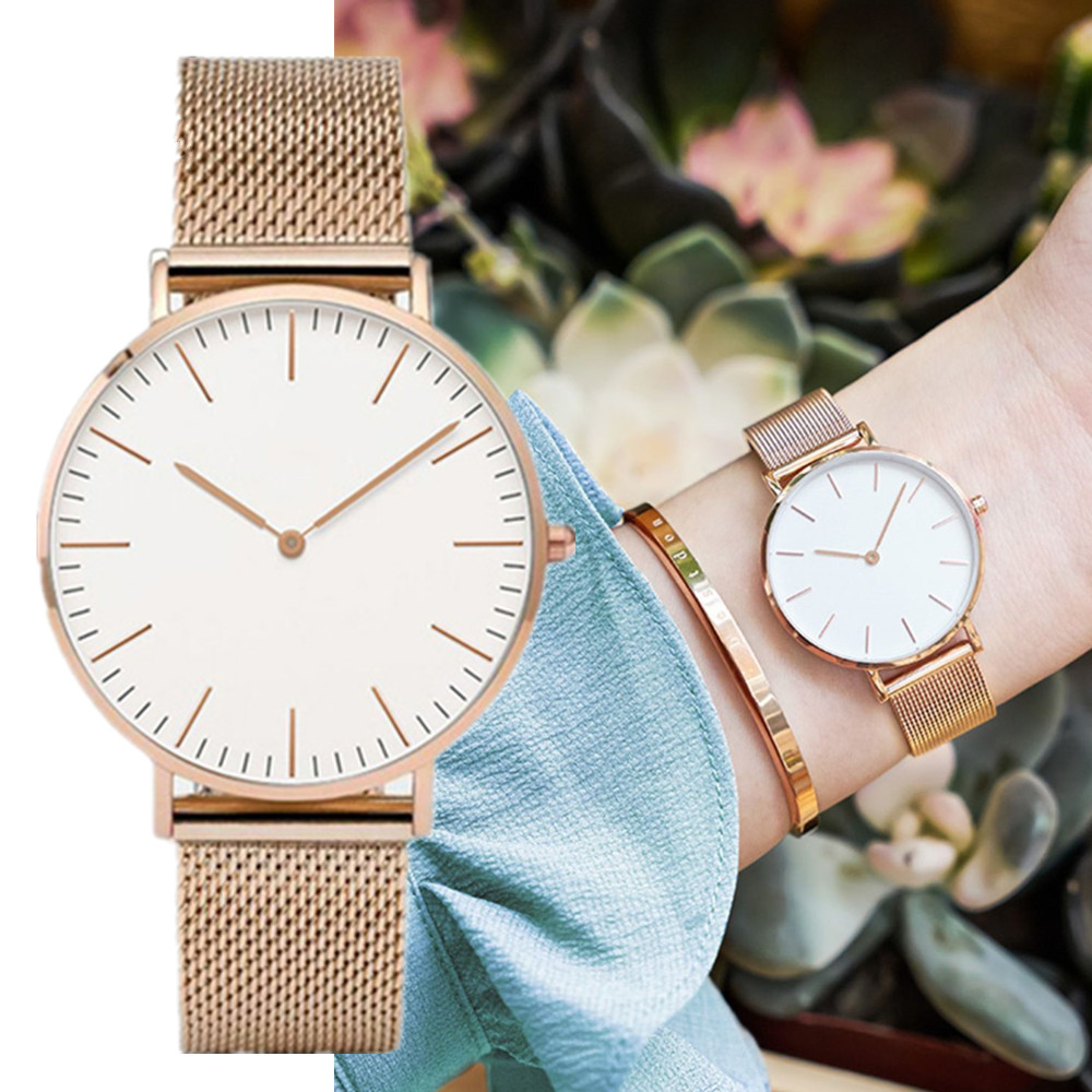 ساعة يد كوارتز بحزام شبكي من ا - مراجعة Ladies Luxury Watch وسعره