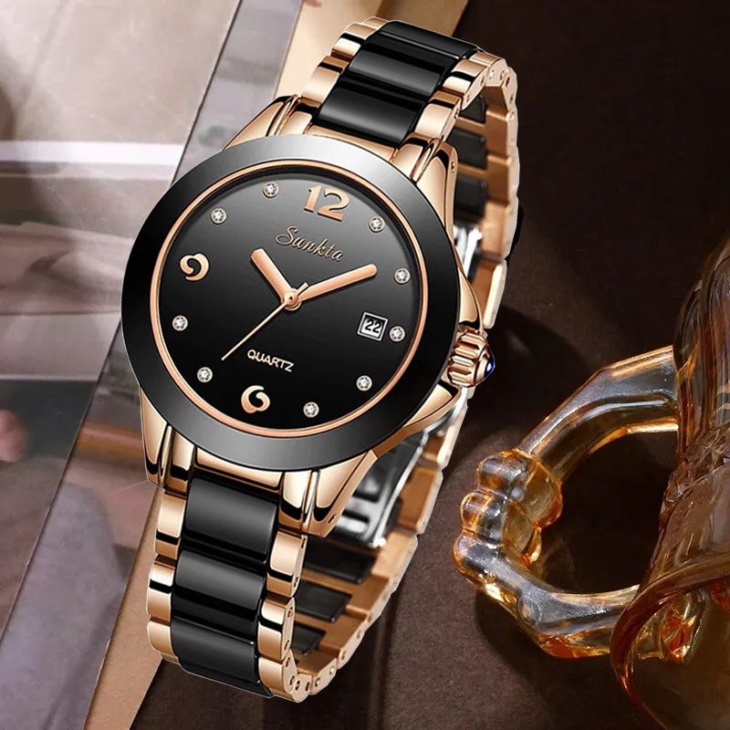 LIGE Sunkta موضة أنيقة ساعات ن - مراجعة Ladies Luxury Watch وسعره